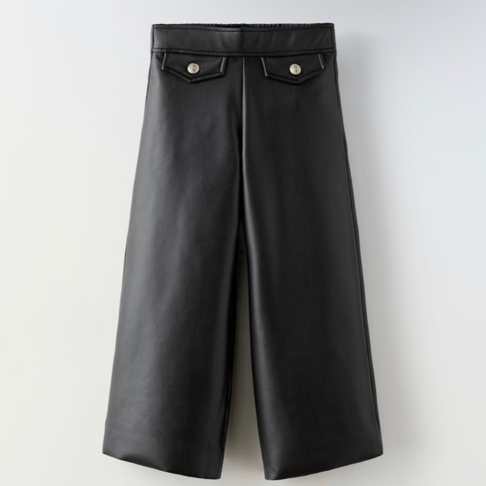 NWT ZARA faux leather buttoned pants